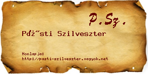 Pásti Szilveszter névjegykártya