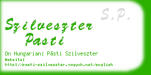 szilveszter pasti business card